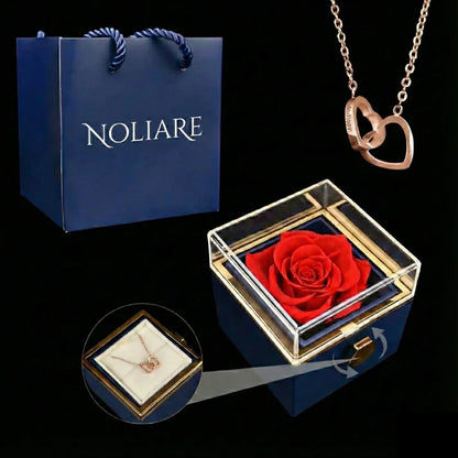 Eternal Rose Box - With Engraved Necklace