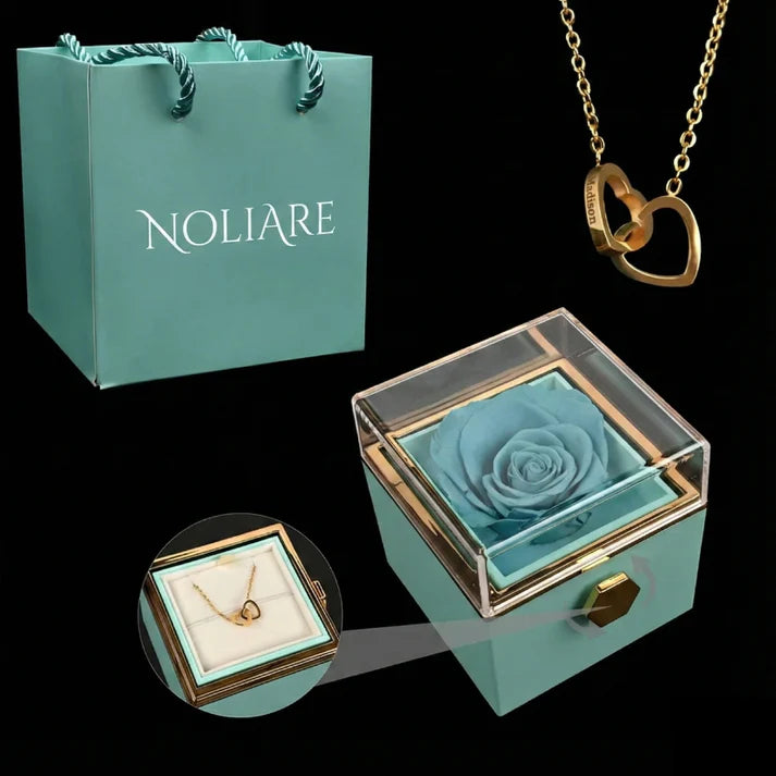 Eternal Rose Box - With Engraved Necklace