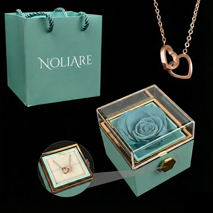 Eternal Rose Box - With Engraved Necklace