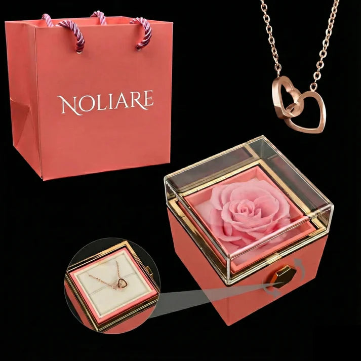 Eternal Rose Box - With Engraved Necklace